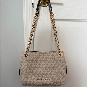Michael Kors Cream Signature Shoulder Bag